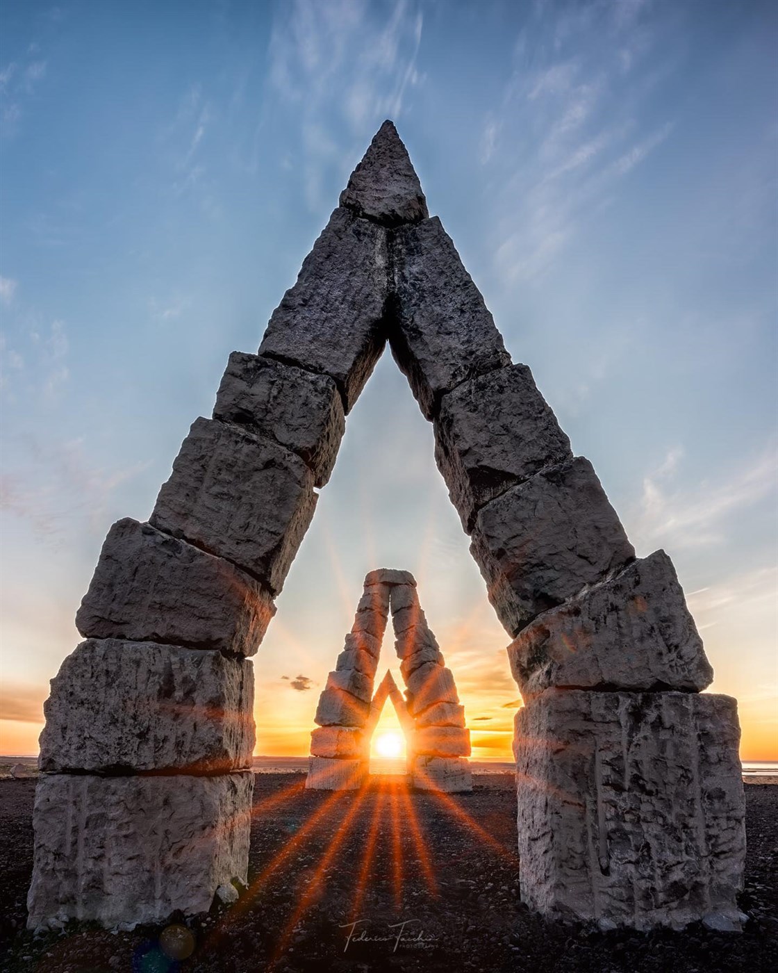 Arctic Henge Midnight Sun
