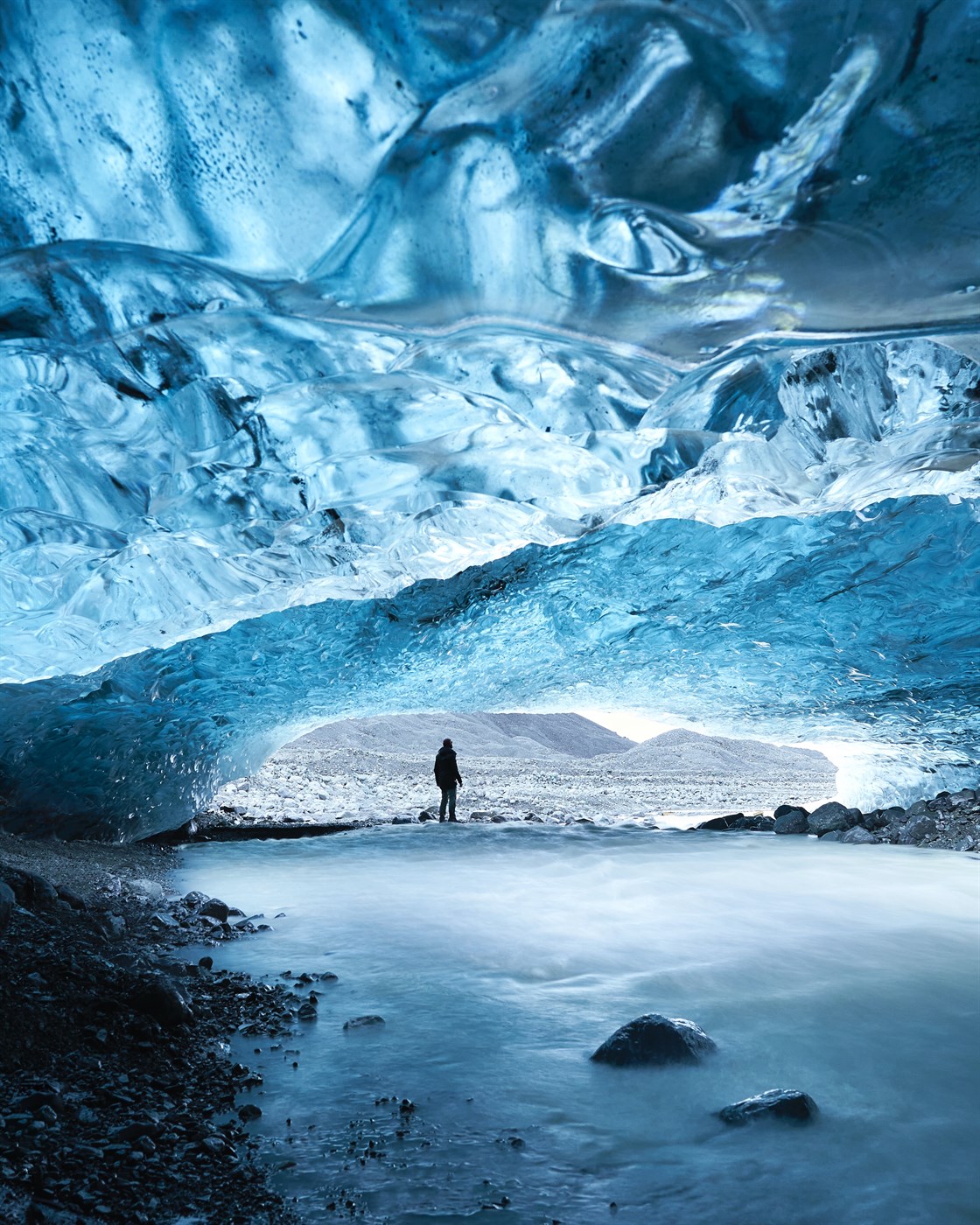 Ice caving in Iceland