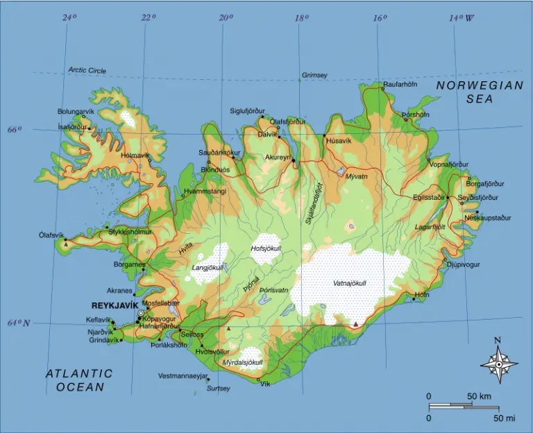Iceland map