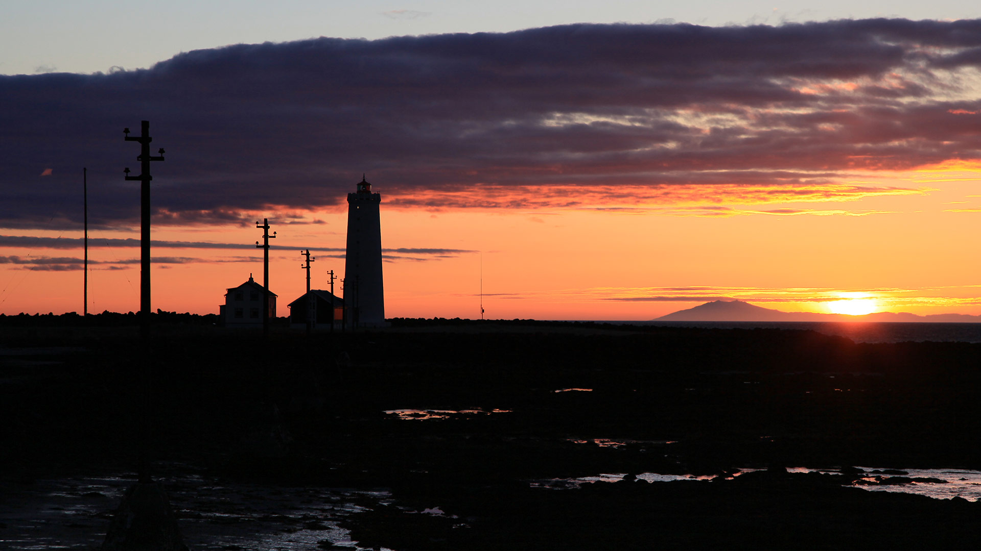 Midnight sun in Reykjavik