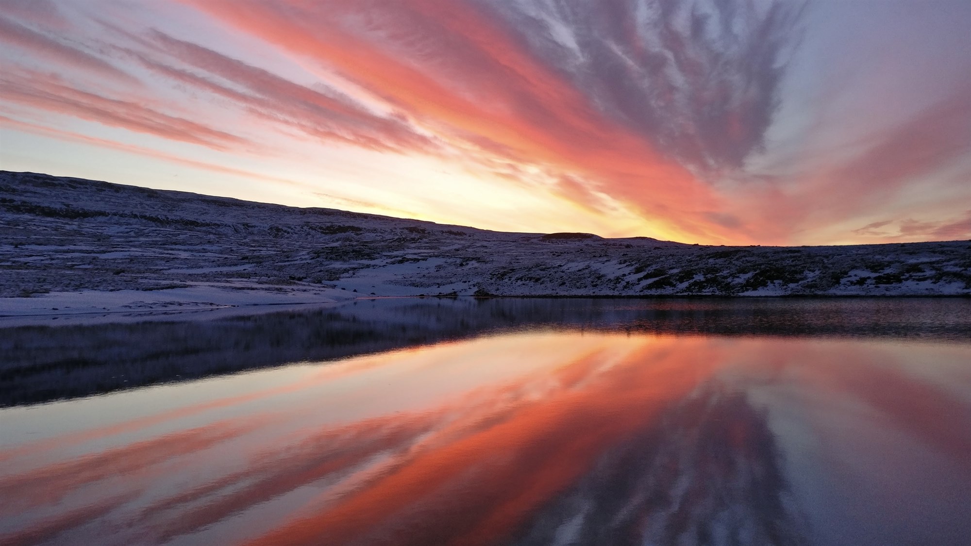 Midnight sun landscape